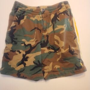 Polo by Ralph Lauren Kids' Camouflage Shorts with Yellow Stripe Size 8